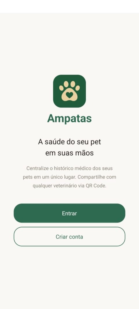 Tela de login do app Ampatas