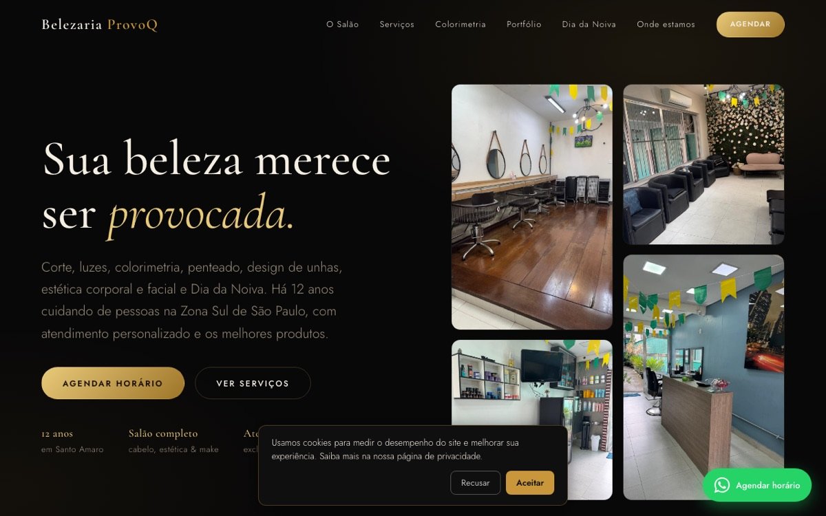 Site da Belezaria ProvoQ no ar